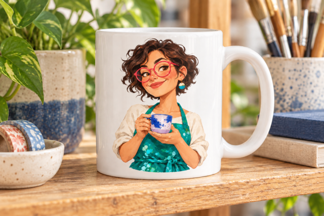 カリカチュア風の似顔絵をAIで作るのAI生成による使用イメージ